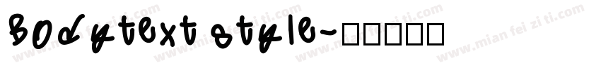 Bodytext style字体转换